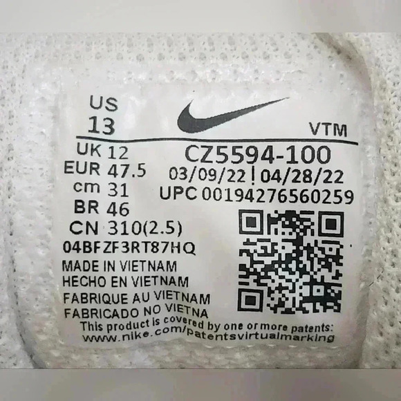 Nike Air Max 90 Essential Triple White Athletic Shoes Men’s Size 13 - Picture 9 of 9